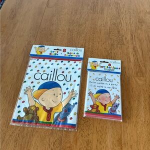 Caillou Loot Bags and Party Invitations Unused in Packaging 99/00s Birthday